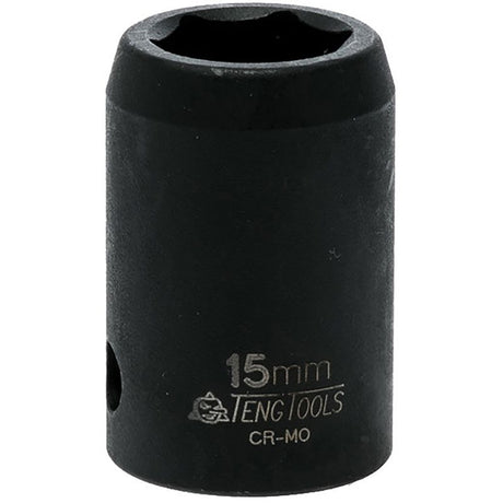 Teng 1/2in Dr. Impact Socket 15mm ANSI designed for heavy-duty tasks, ensuring durability and perfect fit with 1/2-inch tools.