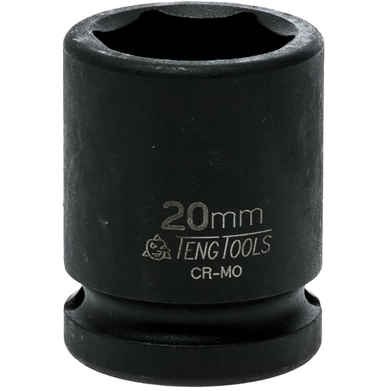 Teng 1/2in Dr. Impact Socket 20mm DIN, durable tool for mechanics; fits 1/2-inch drive for optimal torque transfer.