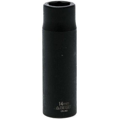 Teng 1/2in Dr. Deep Impact Socket 14mm ANSI, durable tool for high-torque automotive and machinery applications, easy access to fasteners.