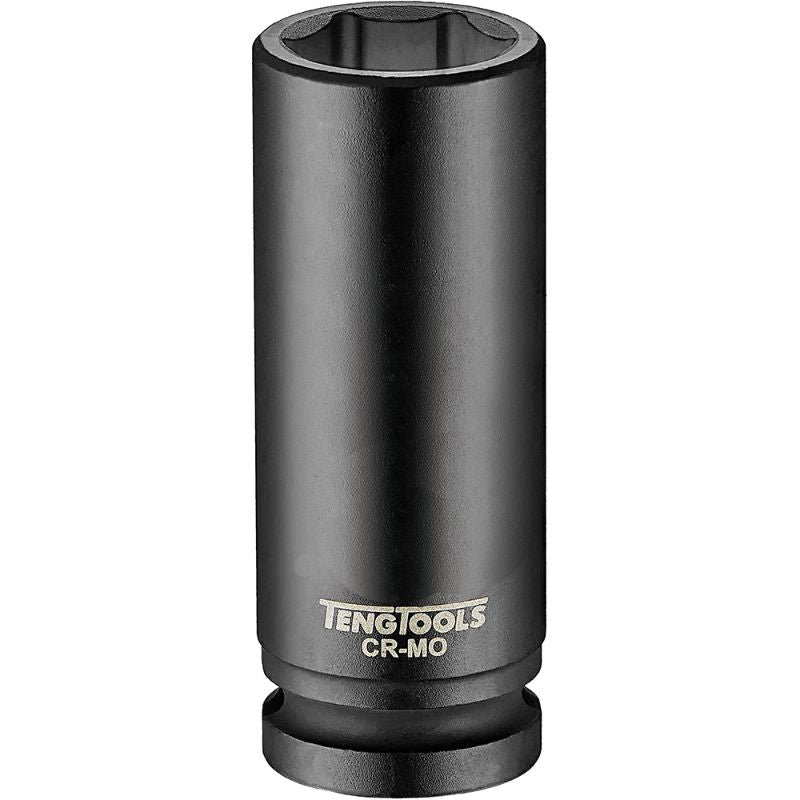 Teng 1/2in Dr. Deep Impact Socket 23mm DIN, durable socket designed for high-torque automotive and machinery tasks.