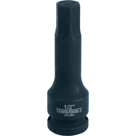 Durable Teng 1/2in Dr. Hex Bit Impact Socket, crafted from chrome molybdenum steel for high-torque applications.