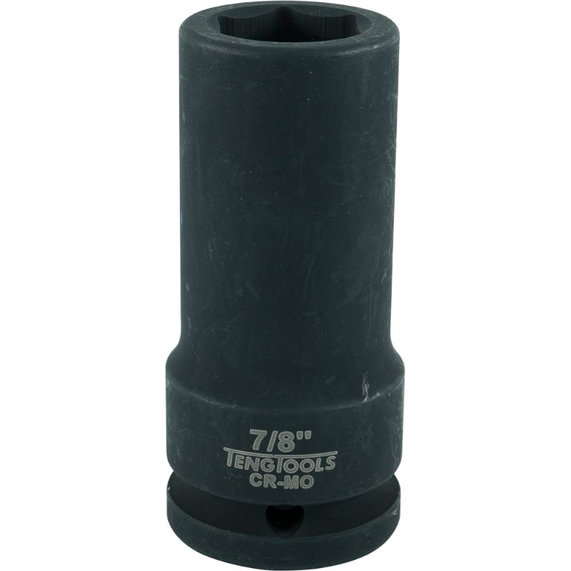 Teng 3/4in Dr. Deep Impact Socket 7/8in in chrome molybdenum steel, designed for heavy-duty automotive and industrial tasks.