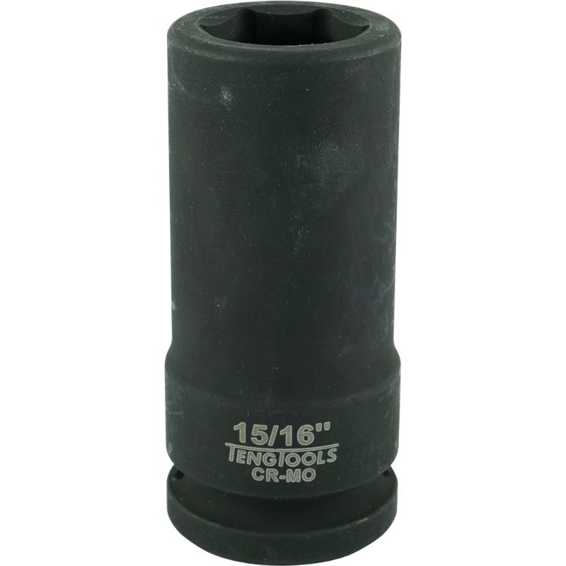 Teng 3/4in Dr. Deep Impact Socket 15/16in, designed for durability and precision, ideal for automotive and industrial tasks.