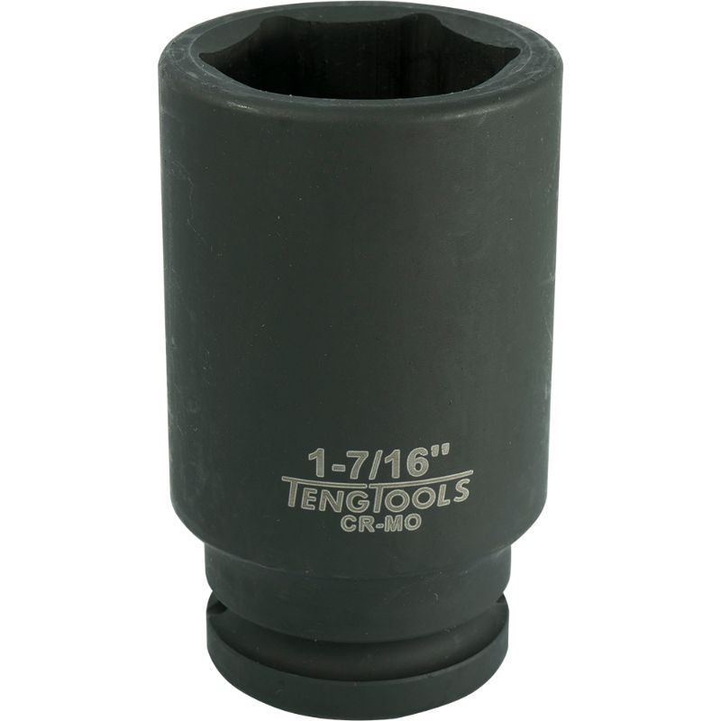 Teng 3/4in Dr. Deep Impact Socket 1-7/16in in durable chrome molybdenum steel for heavy-duty automotive and mechanical tasks.