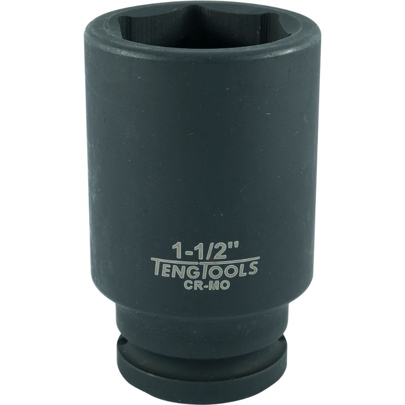 Teng 3/4in Dr. Deep Impact Socket 1-1/2in, durable tool for high-torque tasks, ideal for tight spaces and large fasteners.