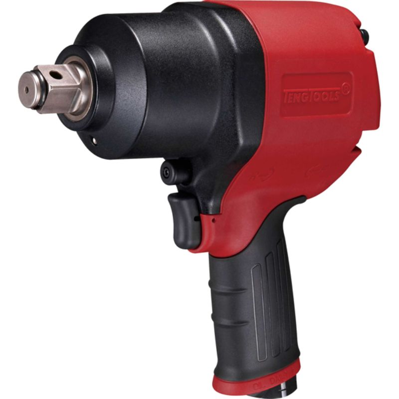 Teng 3/4in Dr. Air Impact Wrench with 1830Nm torque, durable composite housing, TWIN HAMMER, and ergonomic design for heavy-duty tasks.