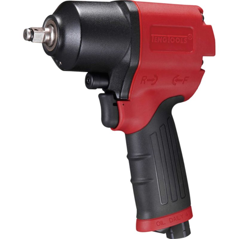 Teng 3/8in Drive Air Impact Wrench features 470Nm torque, TWIN HAMMER, ergonomic handle, and composite housing for durability.
