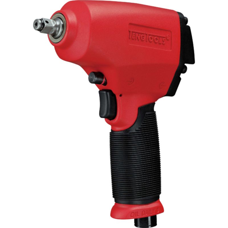 Teng 3/8in Drive Air Impact Wrench with 490Nm torque, ergonomic design, and TWIN HAMMER mechanism for efficient, powerful performance.
