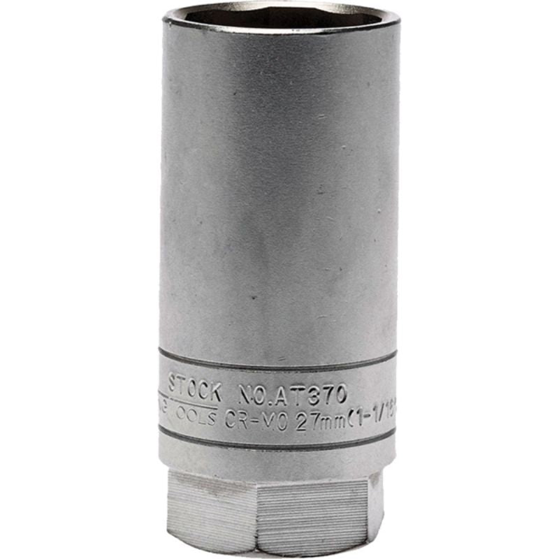 Teng 3/8in Dr. Oil Sender Unit Socket, 27mm x 74mm, for safe removal and installation of oil sender units in vehicles.