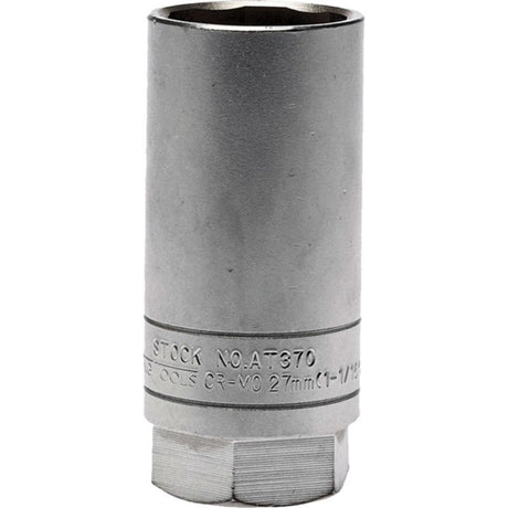 Teng 3/8in Dr. Oil Sender Unit Socket, 27mm x 74mm, for safe removal and installation of oil sender units in vehicles.