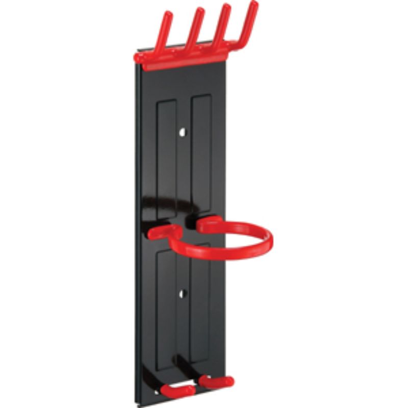 Magnetic rack for tyre repair tools, featuring durable nylon and strong magnets for organized, easy access in workshops.