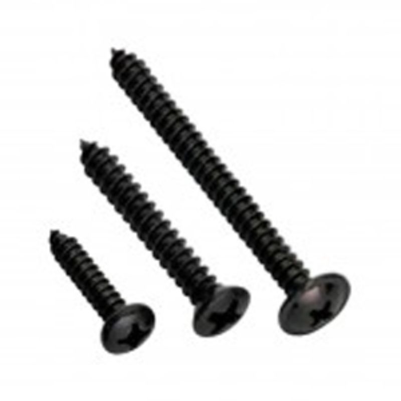 Champion 10G x 1/2in black zinc washer face set screw, ideal for durable fastening in furniture, cabinetry, and metalwork.