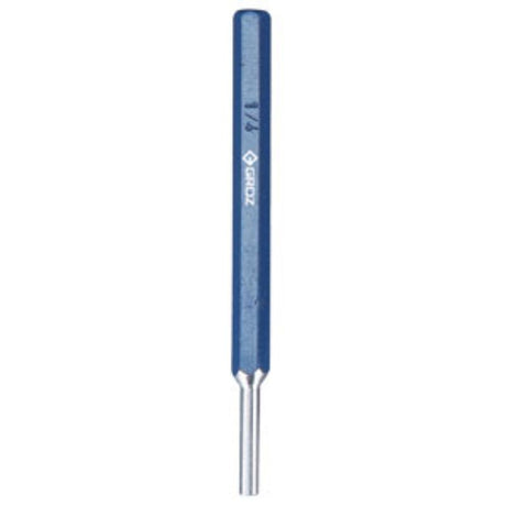 Groz Pin Punch 5/16" (8mm) x 150mm, durable carbon steel tool with a hexagonal shank for precise pin removal.