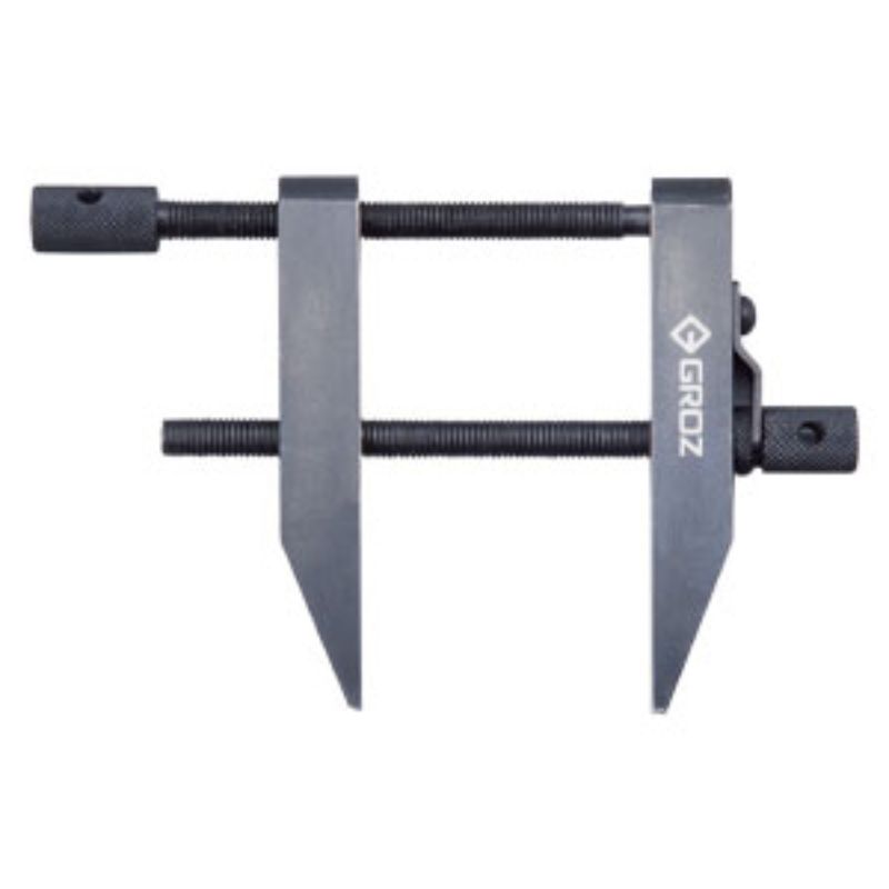 Groz Parallel Clamps with 70mm capacity and 100mm jaw length, made of durable case hardened steel for precise clamping.