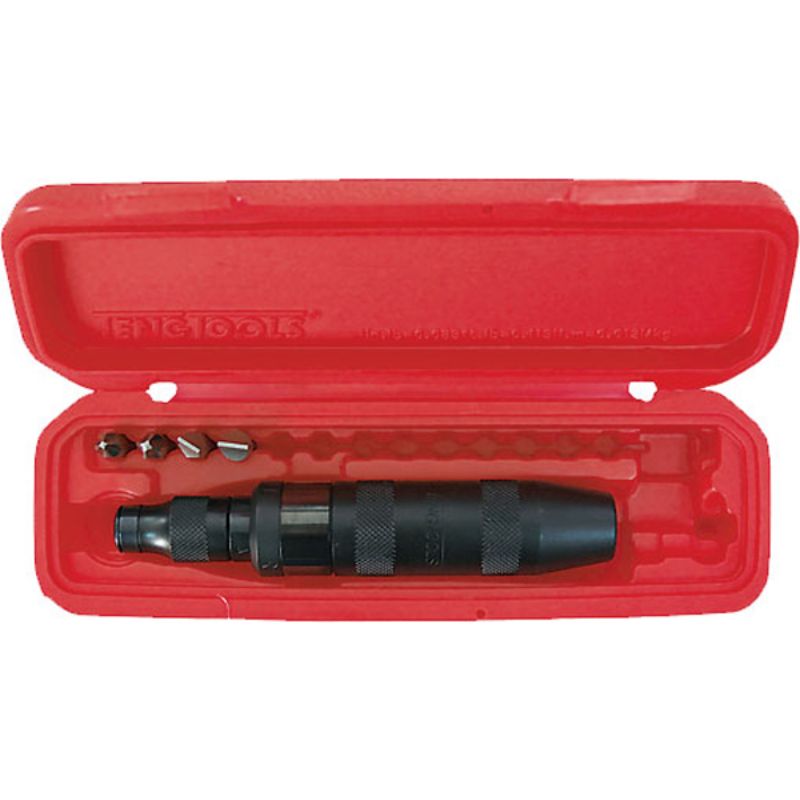 Teng 6pc 1/2in Dr. Industrial Impact Driver Set with screws, bits, and compact storage case for heavy-duty tasks.