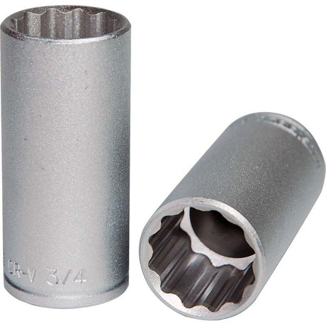Teng 3/8in Drive Deep Socket 3/4in 12pt, designed for durability and precision, perfect for mechanics and DIY projects.