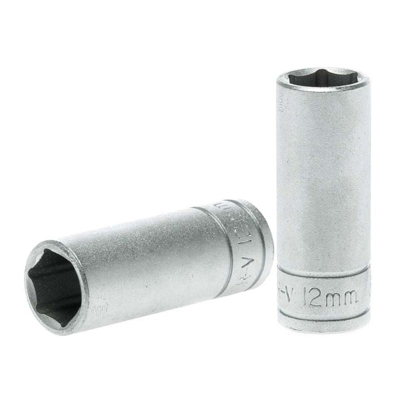 Teng 3/8in Dr. Deep Socket 12mm, designed for precision and durability, ideal for hard-to-reach bolts in automotive and DIY tasks.