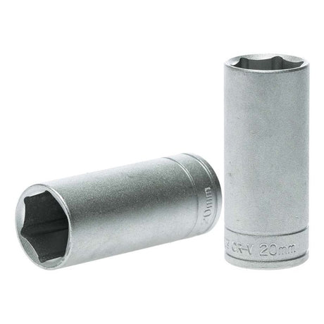 Teng 3/8in Drive Deep Socket 20mm, crafted from chrome vanadium steel, designed for durability and optimal torque performance.