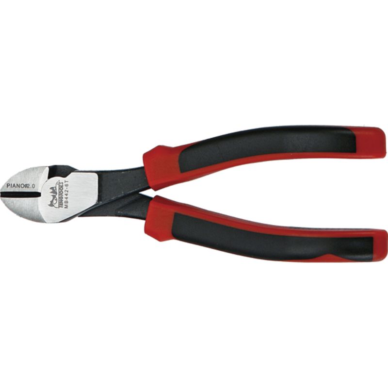 Teng MB 6in TPR Heavy Duty Side Cutter, chrome molybdenum steel, 80° angle, ergonomic handles, ideal for tough wire cutting.