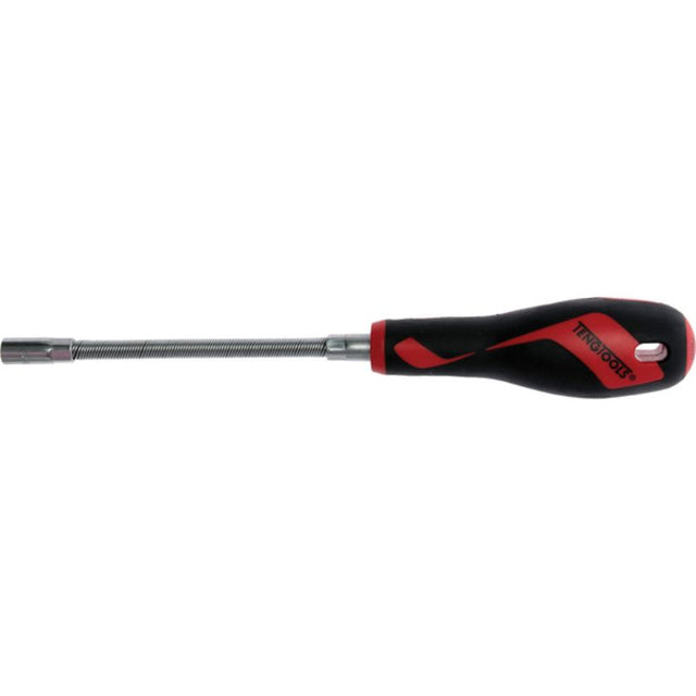 Teng MD 275mm Hose Clip Driver with flexible steel spiral, 7mm socket, ergonomic handle, ideal for hose clip adjustments.