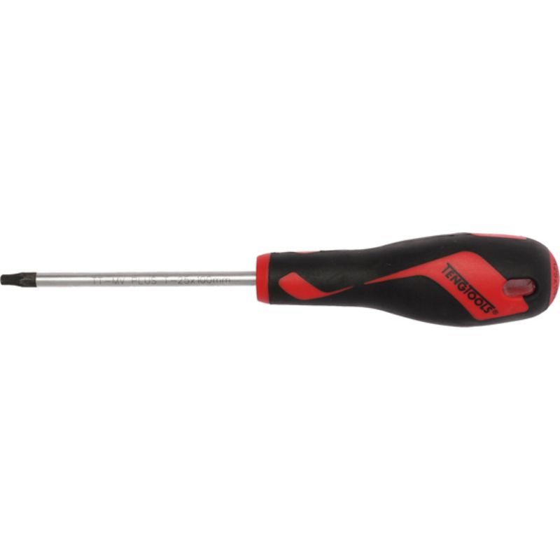 Teng MD TT-MV+ Screwdriver TPX25 x 100mm with durable TT-MV steel, phosphated tip, and ergonomic handle for secure grip.