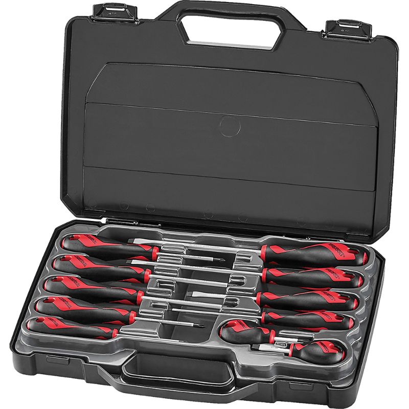 Teng 11pc screwdriver set featuring high-torque TT-MV PLUS blades and ergonomic handles in a durable carrying case.
