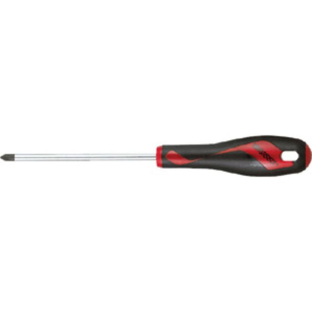 Teng MD TT-MV+ Screwdriver PZ#1, 250mm with durable Pozidriv steel, ergonomic handle, and black phosphorus-coated tip for enhanced grip.