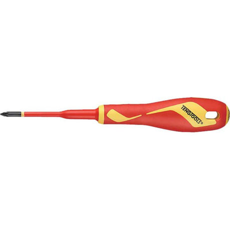 Teng MD 1000V VDE screwdriver with reduced blade diameter, insulated for safe electrical work, ergonomic grip, and durable steel.