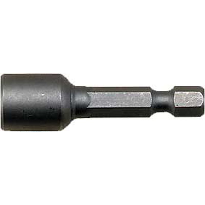 Magnetic nut setter with 1/4 inch hex opening, 45mm long, securely holds screws for effortless fastening in tight spaces.