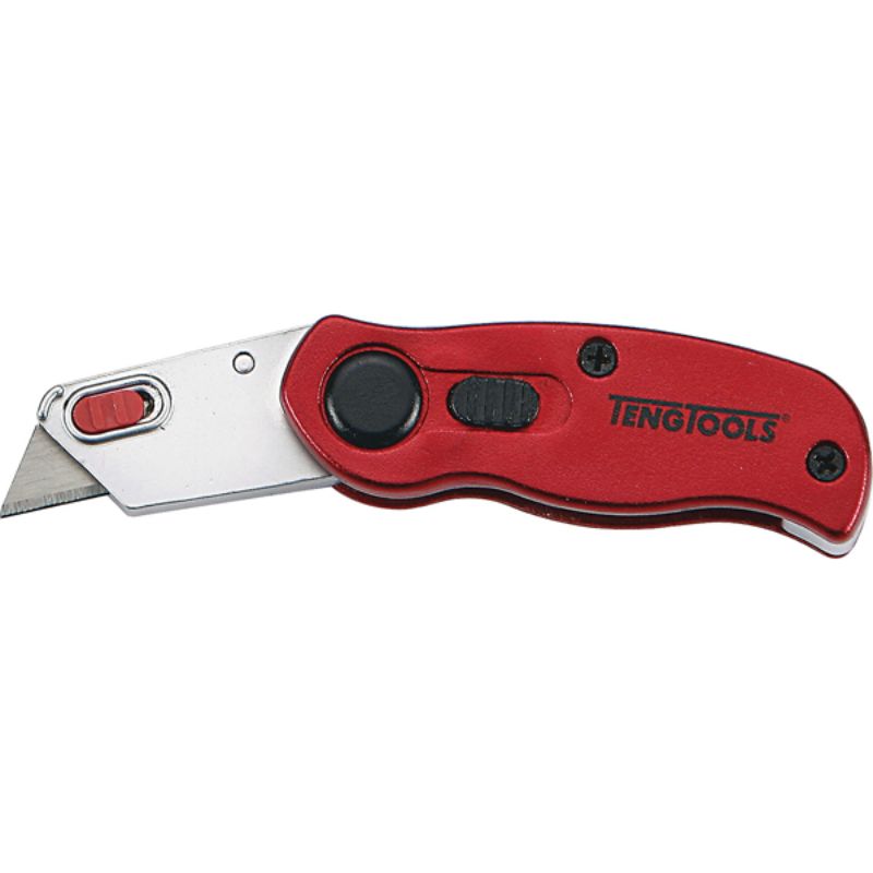 Compact Teng 98mm Mini Folding Utility Knife with fixed blade, ideal for precise cutting at home or on the go.