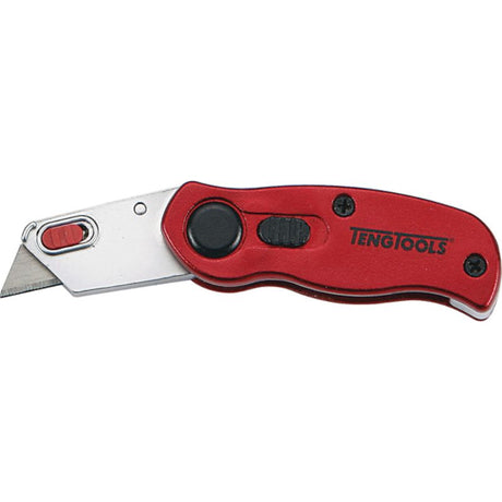 Compact Teng 98mm Mini Folding Utility Knife with fixed blade, ideal for precise cutting at home or on the go.
