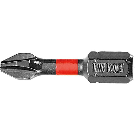 Teng 1/4in PH#3 Impact Screwdriver Bit, 30mm, for durable, precise fastening in various applications, ideal for pros and DIYers.