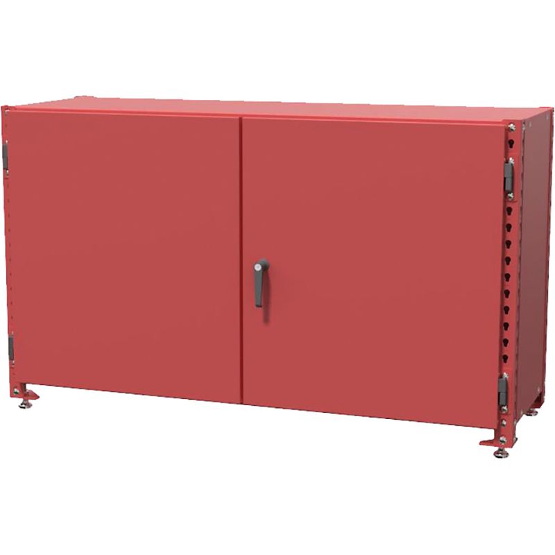 Teng RSG System Cabinet in heavy gauge steel, featuring 3 shelves, lockable handle, and adjustable feet for optimal organization.