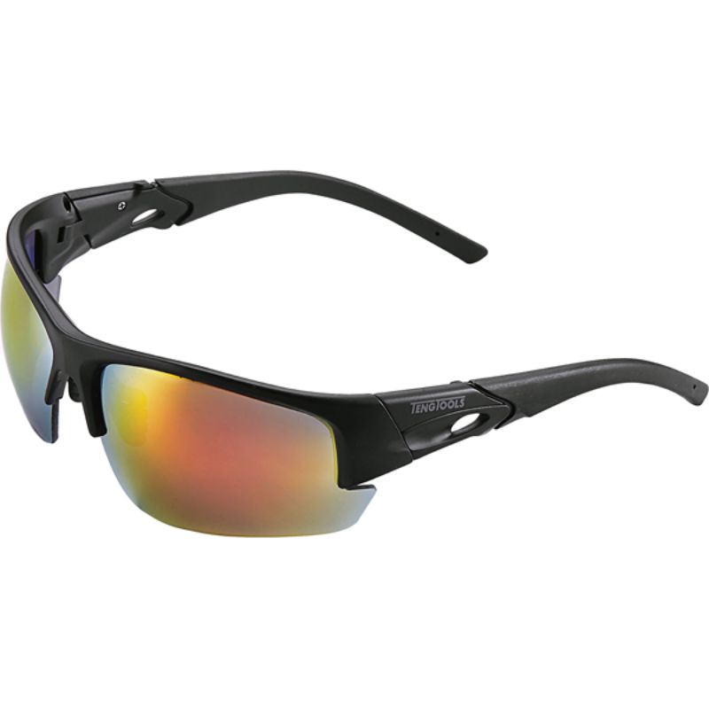 Teng Safety Sunglasses 5145A feature mirror lenses, UV400 protection, and a lightweight design for style and comfort.