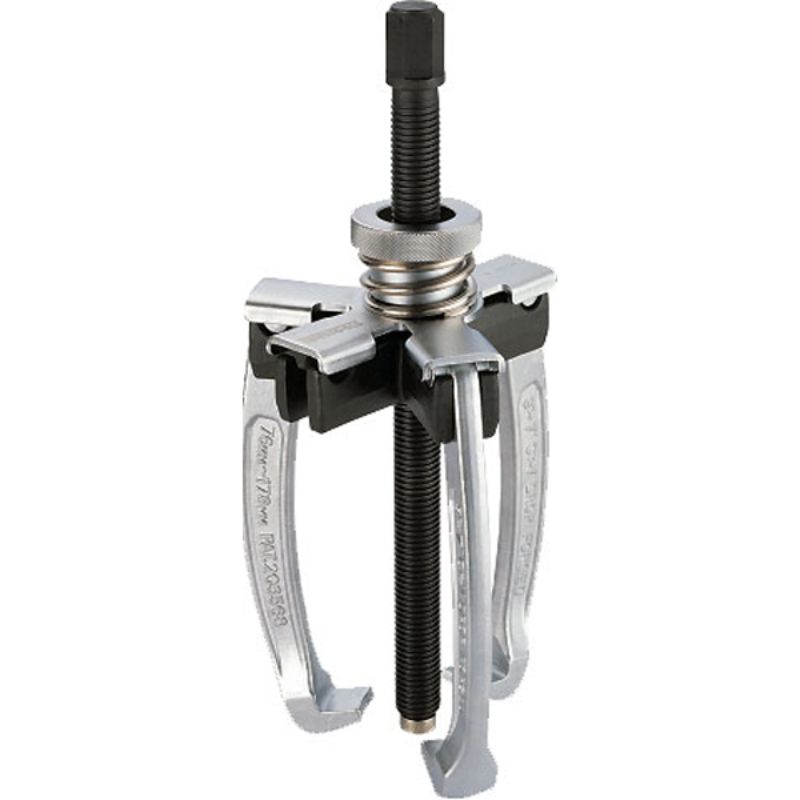 Teng 7in Universal Puller with three legs, max reach 137mm, ideal for extracting gears and bearings in tight spaces.
