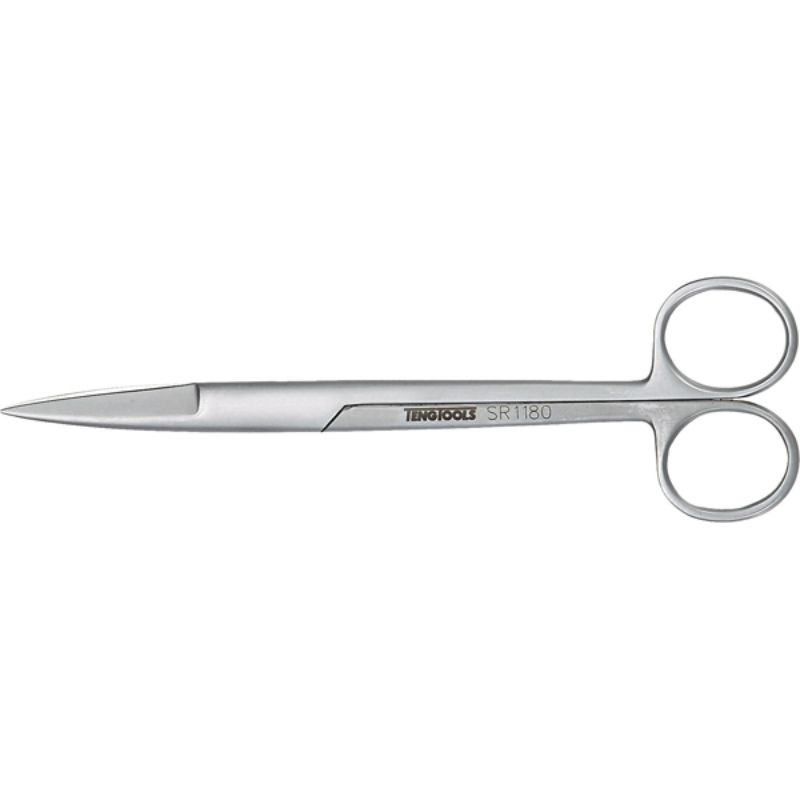 Teng Precision Scissors 180mm with sharp point, ideal for clean cuts in paper, fabric, and lightweight materials.
