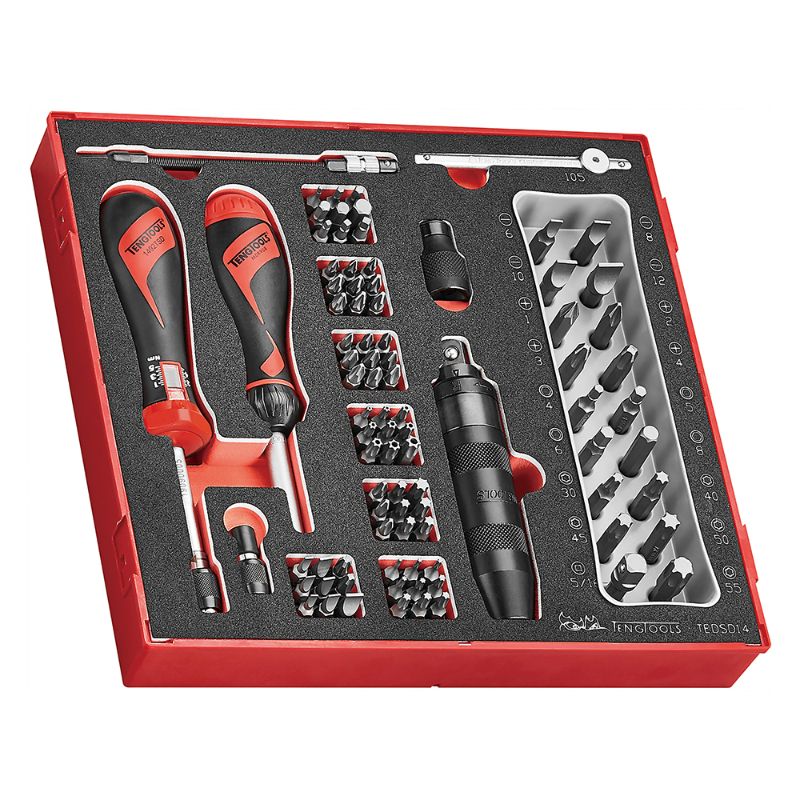 95-piece Teng Torque Screwdriver Set (1-5Nm), featuring EVA foam organizer, essential for precise screwdriving tasks.