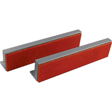 ITM Soft Vice Jaws Fibre Face 150mm, magnetic jaws for secure grip, protect workpieces from scratches, ideal for all materials.