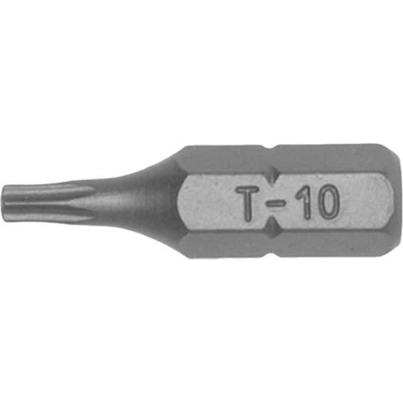 Set of three 25mm TPX30 hex bits designed for durability and precision, ideal for fasteners in DIY and professional projects.