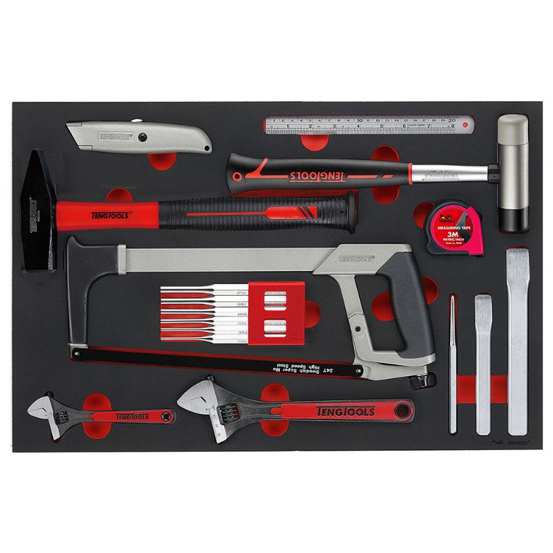 Teng 12pc General Tool Set in EVA tray, featuring essential tools for DIY projects, organized and ready for use.
