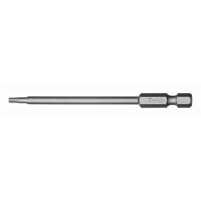 Teng Bits TX10 89mm, durable S2 Torx bit with zinc phosphate finish, ideal for precision fastening and power tool use.