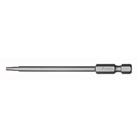 Teng Bits TX10 89mm, durable S2 Torx bit with zinc phosphate finish, ideal for precision fastening and power tool use.