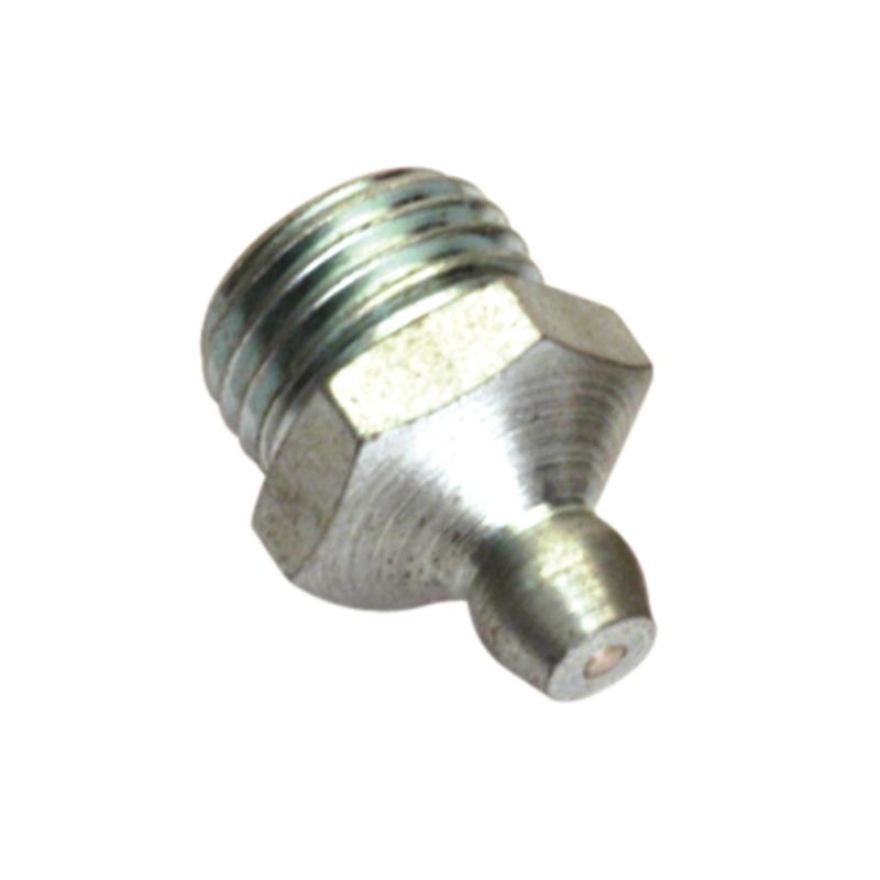 Stainless steel grease nipple 1/4in BSF, pack of 10, corrosion-resistant for marine, automotive, and industrial use.