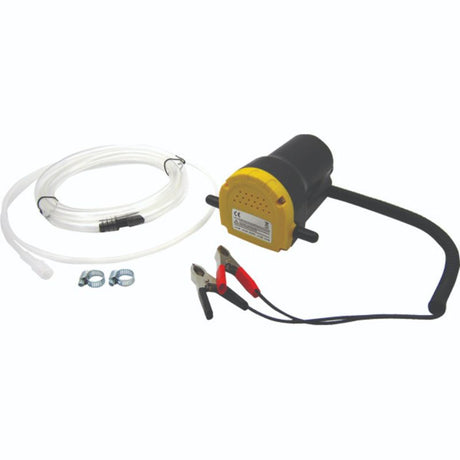 ProEquip 12V/60W Oil Extractor, a portable pump for quick, clean fluid changes with robust motor and 3 l/min flow rate.