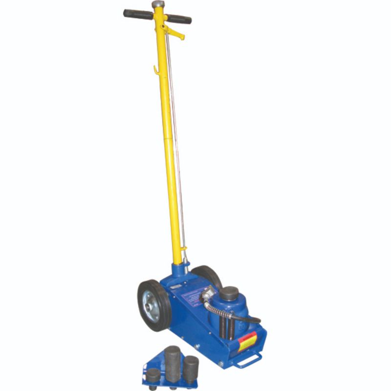 ProEquip 20000kg Air Hydraulic Service Jack with 4 saddles, adjustable heights, and a 20000kg lifting capacity for heavy-duty use.