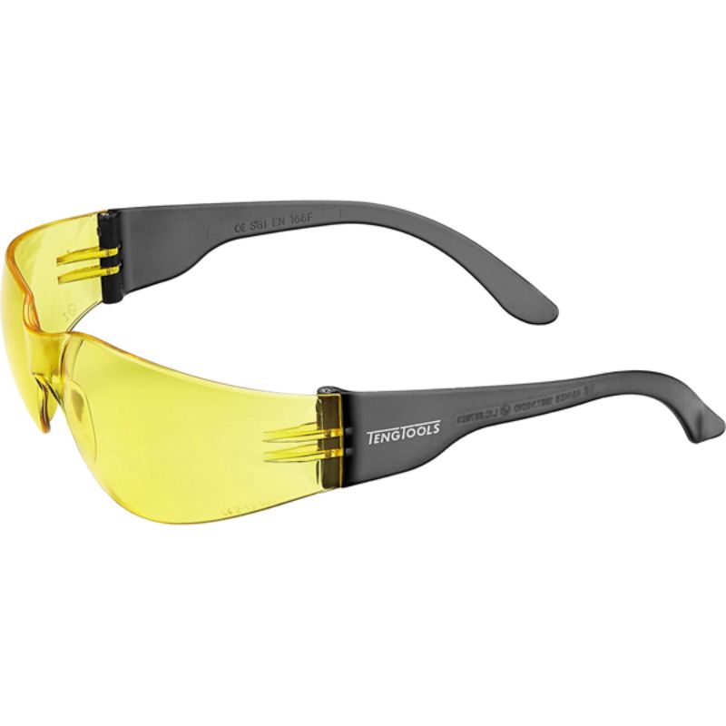 Yellow Teng Anti-Fog Safety Glasses, designed for comfort, impact resistance, and UV protection, ideal for various tasks.