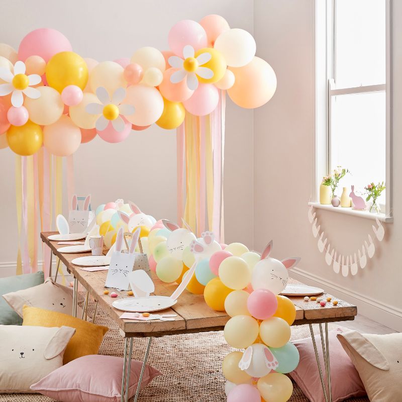 Charming Easter napkins featuring peeking bunnies, perfect for festive table decor and eco-friendly celebrations.