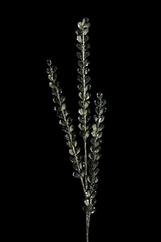Set of 6 silver artificial mirror drop sprays, 115cm tall, ideal for elegant home decor and floral arrangements.