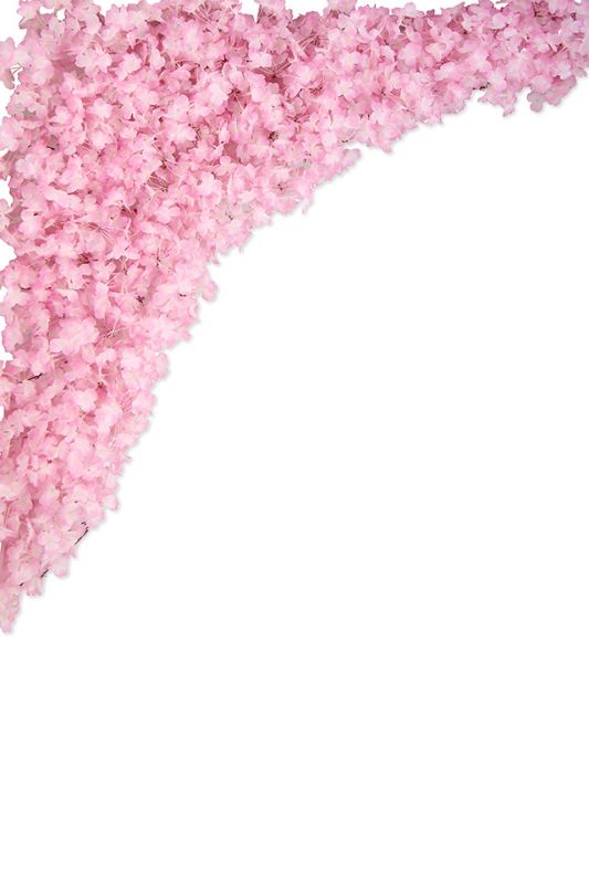 Artificial white blossom corner panel, 120x120 cm, ideal for enhancing decor and creating elegant focal points.