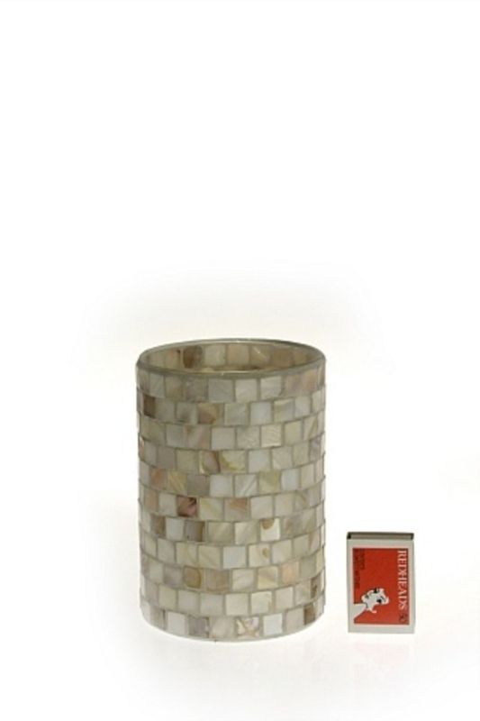 Set of 12 pearl-finished glass shell vases, perfect for floral displays or elegant home decor accents.